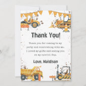 Carte de remerciement d'anniversaire pour enfants  (Devant)