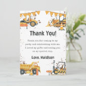 Carte de remerciement d'anniversaire pour enfants  (Debout devant)