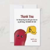 Carte de remerciement d'anniversaire pour enfants (Devant)