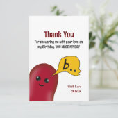 Carte de remerciement d'anniversaire pour enfants (Debout devant)