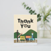 Carte de remerciement d'anniversaire pour enfants  (Debout devant)