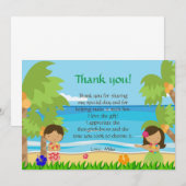 Carte de remerciement d'anniversaire pour enfants  (Devant / Derrière)