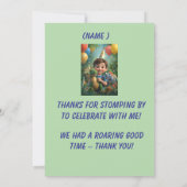 Carte de remerciement d'anniversaire pour enfants  (Dos)