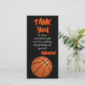 Carte de remerciement d'anniversaire pour le sport (Debout devant)