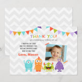 Carte de remerciement d'anniversaire pour petit mo (Devant / Derrière)