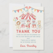 Carte de remerciement d'anniversaire pour spectacl (Devant)