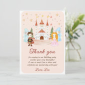 Carte de remerciement d'anniversaire Princesses et (Debout devant)