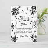 Carte de remerciement d'anniversaire Rock and Roll (Debout devant)