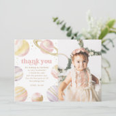 Carte de remerciement d'anniversaire Rose Gold Out (Debout devant)