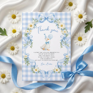 Carte de remerciement d'anniversaire Silly Goose B