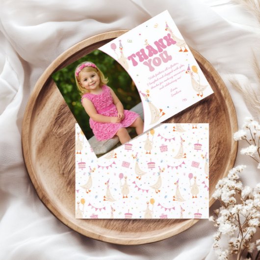 Carte de remerciement d'anniversaire Silly Goose F