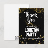 Carte de remerciement d'anniversaire surprise pour (Devant / Derrière)