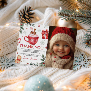 Carte de remerciement d'anniversaire Winter Cocoa