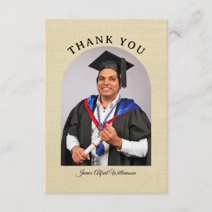 Carte de remerciement d'arche de remise de diplôme