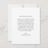 Carte de remerciement de baby shower aquarelle euc (Dos)