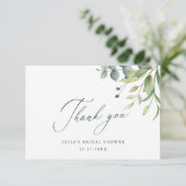 Carte de remerciement de Baby Shower de mariage à (Debout devant)