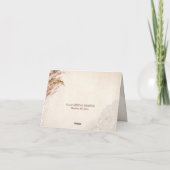 Carte de remerciement de Baby Shower de mariage de (Dos)