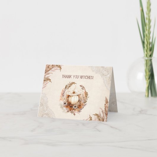 Carte de remerciement de Baby Shower de mariage de (Devant)