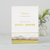 Carte de remerciement de Baby Shower Prairies en f (Debout devant)