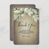 Carte de remerciement de Baby Shower - Verdure (Devant / Derrière)