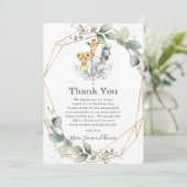 Carte de remerciement de baptême d'animaux de jung (Debout devant)