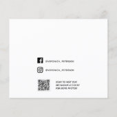 Carte de remerciement de baptême floral avec code (Dos)