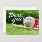 Carte de remerciement de baseball (Devant / Derrière)