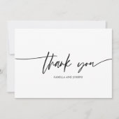 Carte de remerciement de calligraphie moderne avec (Devant)