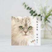 Carte de remerciement de chat (Debout devant)