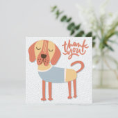 Carte de remerciement de chien mignon (Debout devant)