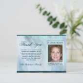 Carte de remerciement de condoléances avec cœur Po (Debout devant)