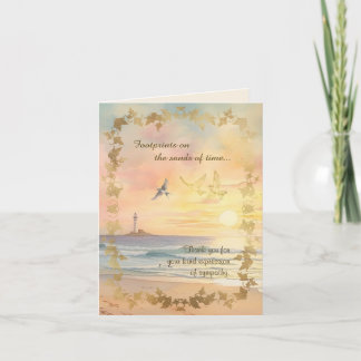 Carte de remerciement de condoléances Empreintes