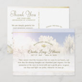 Carte de remerciement de condoléances pour arbres (Devant / Derrière)