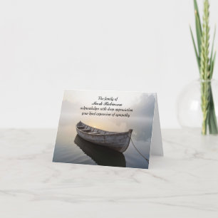 Carte de remerciement de condoléances pour vieille