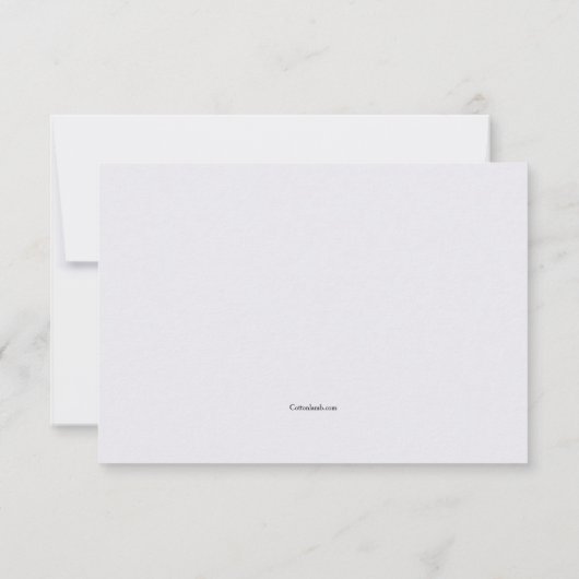 Carte de remerciement de condoléances simple (Dos)