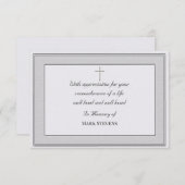 Carte de remerciement de condoléances simple (text (Devant / Derrière)