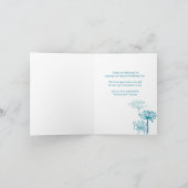 Carte de remerciement de demoiselle d'honneur avec (Intérieur)