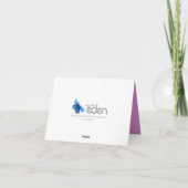 Carte de remerciement de demoiselle d'honneur de m (Dos)