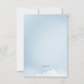 Carte de remerciement de deuil céleste (Dos)