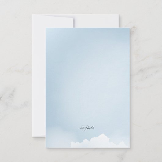 Carte de remerciement de deuil céleste (Dos)