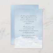 Carte de remerciement de deuil céleste (Devant / Derrière)