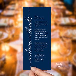 Carte de remerciement de dîner de mariage moderne