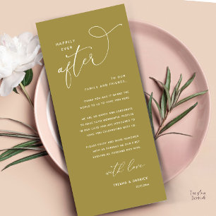 Carte de remerciement de dîner de mariage pour tou