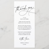 Carte de remerciement de dîner de mariage romantiq (Devant)