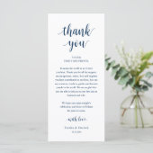 Carte de remerciement de dîner de mariage rustique (Debout devant)