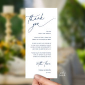 Carte de remerciement de dîner de réception de mar