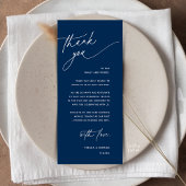 Carte de remerciement de dîner de réception de mar