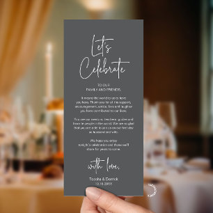 Carte de remerciement de dîner de réception de mar