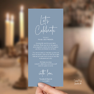 Carte de remerciement de dîner de réception de mar