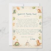 Carte de remerciement de dinosaure Un-a-Saurus 1er (Devant)